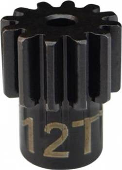 Hot Racing Steel Pinion Gear: 0.6Mod 2mm Shaft (12T)