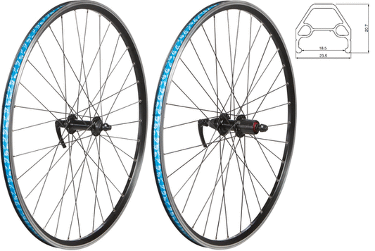 49N 26” Rear Wheel QR Cassette 10x135mm 32H QR Rim Brake (Black)