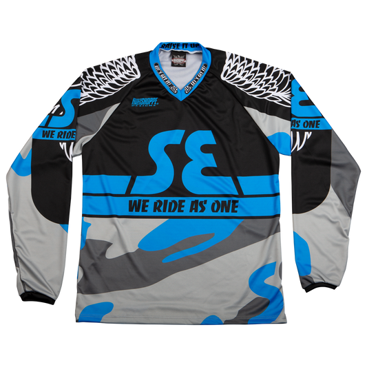 SE Bikes Jersey BikeLife S (Black/Blue/Grey Camo)