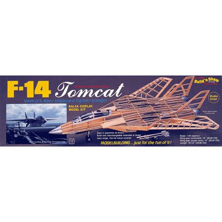 Guillows 1/40 F14 Tomcat Bomber 1/40 Wooden Model Kit