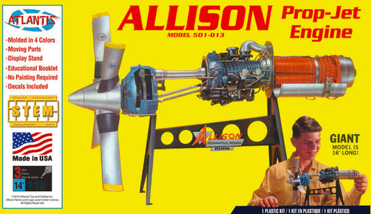 Atlantis Models Allison 501-D13 Prop Aircraft Engine Model Kit