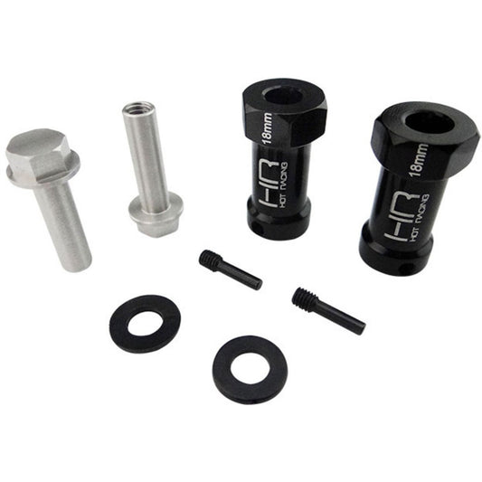 Hot Racing 12mm Wheel Hub Extensions: 18mm Offset (SCX10/Wraith)