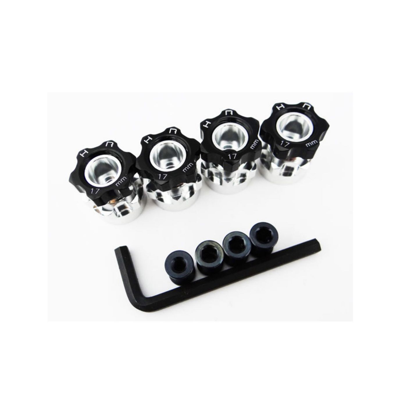 Hot Racing Hex Hub Adapters 12mm to 17mm w/6mm Offset