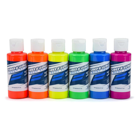 Pro-Line RC Body Paint: Fluorescent Colors (6 Pack)