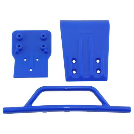 RPM Front Bumper/Skid Plate: Traxxas Slash 4WD (Blue)