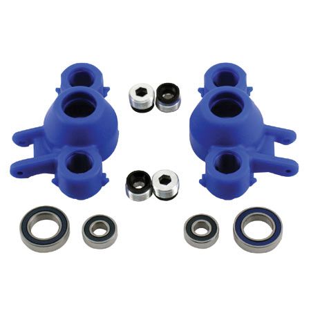 RPM Axle Carriers with Oversized Bearings: Traxxas Revo/E-Maxx (Blue)