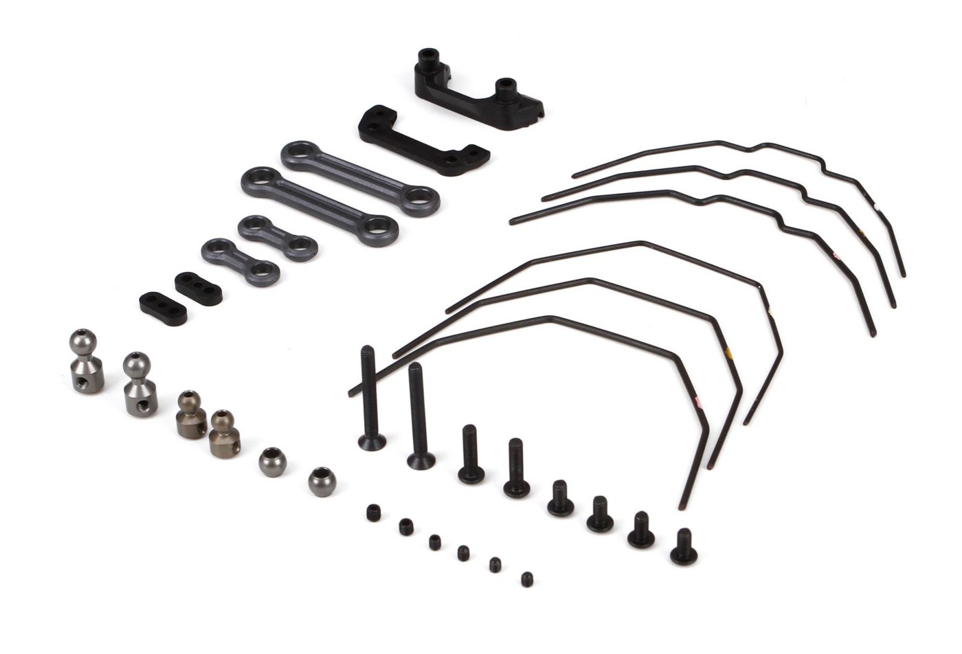 TLR Front and Rear Sway Bar Kit: 22-4