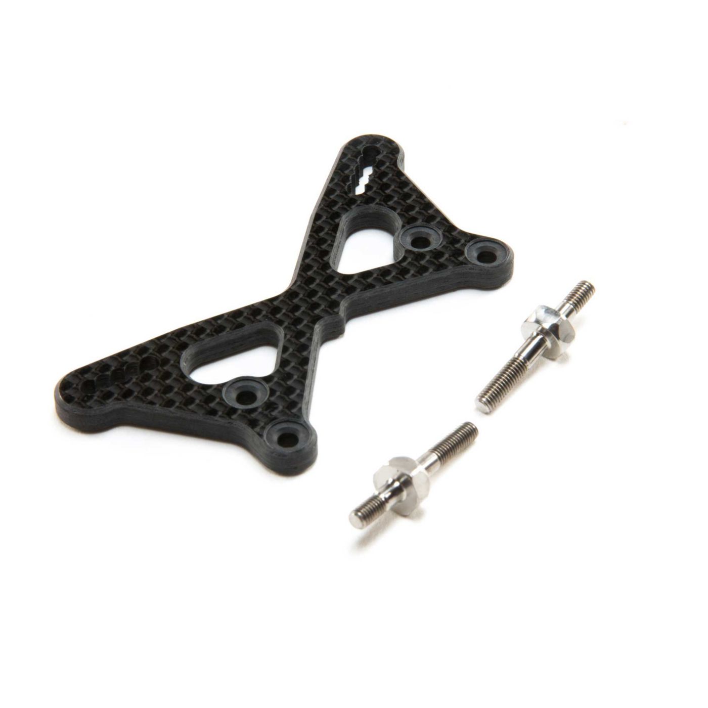 TLR Carbon Front Tower w/Ti Standoffs: 22 5.0 (+2mm)