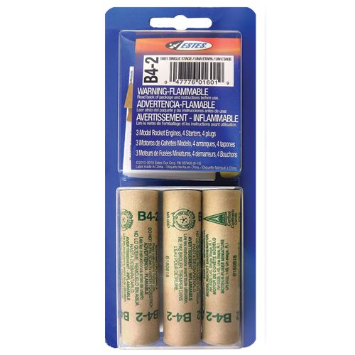 Estes Single Stage Rocket Engines: B4-2 (3 ea)