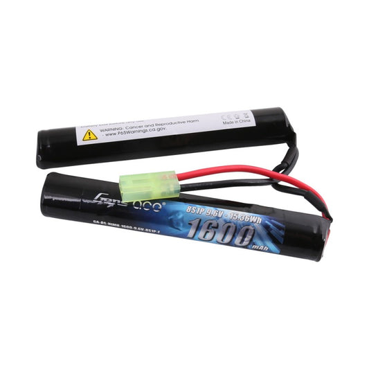 Gens Ace 9.6V 8-Cell 1600mAh Saddle Pack Nimh Battery: Mini Tamiya