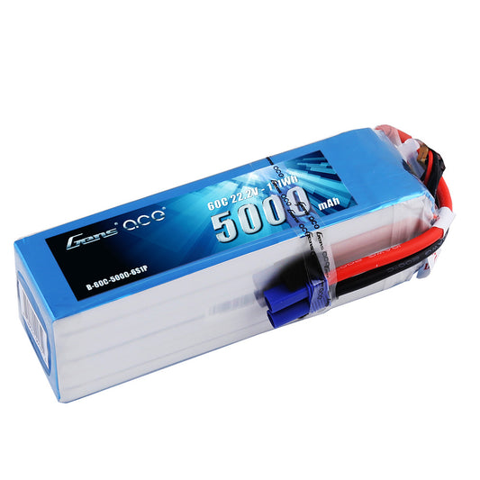 Gens Ace 6S1P 22.2V 5000mAh 60C LiPo Battery: EC5