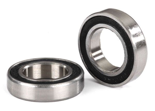 Traxxas Rubber Sealed Bearings: 12x21x5mm (Black)