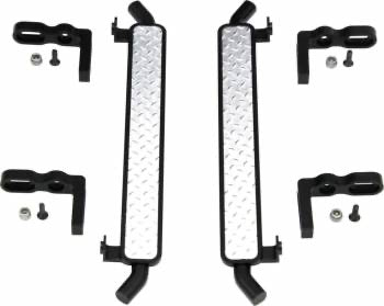 Hot Racing Aluminium Diamond Rock Rail Side Step: TRX-4