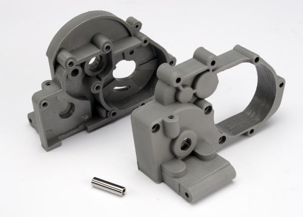 Traxxas Gearbox Halves w/Idler Shaft (Grey)