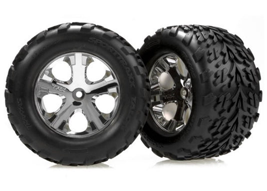Traxxas 2.8” Talon Tires Assembled on All Star Chrome Wheels