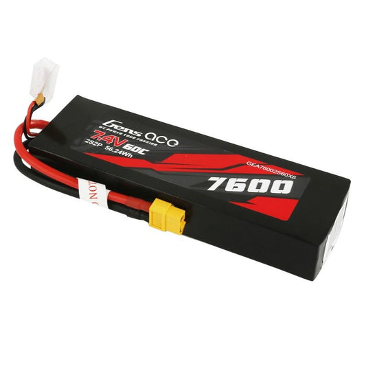 Gens Ace 7600mah 2S2P 60C 7.4V Lipo