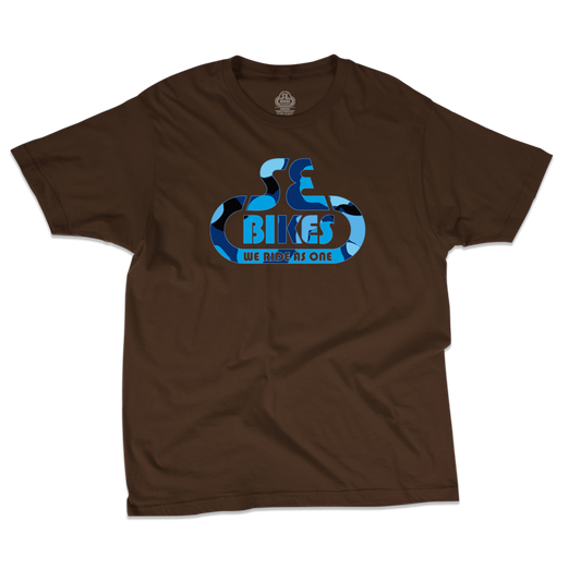 SE Bikes Camo Bubble Logo T-Shirt (XL) (Brown)