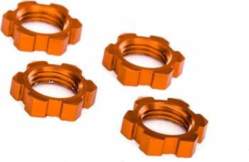 Traxxas Serrated Splined Wheel Nuts 17mm (Orange)