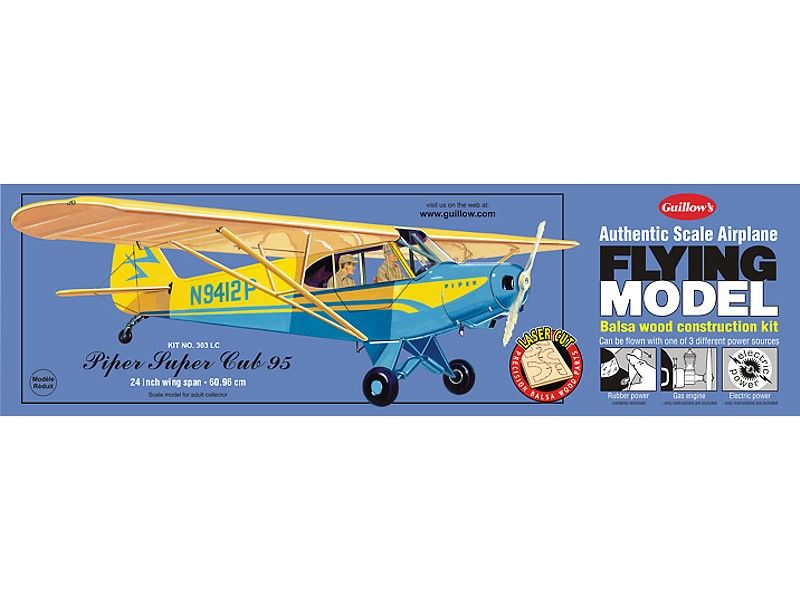 Guillow’s 1/18 Piper Super Cub 95 Wooden Model Kit