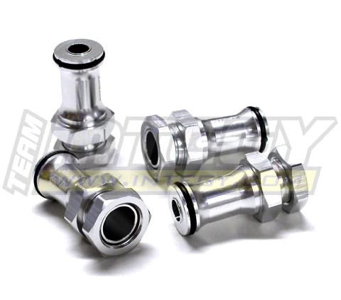 Integy 23mm Aluminum Wheel Adapter: 1/8 Buggy (Silver)
