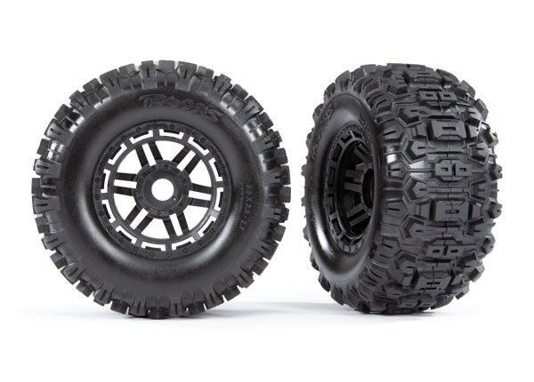 Traxxas Sledgehammer 2.8” Tires and Wheels w/ 17mm Hex: MAXX