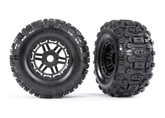 Traxxas Sledgehammer 2.8” Tires and Wheels w/ 17mm Hex: MAXX