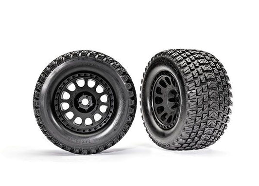 Traxxas Mounted Belted Gravix Tires L/R: XRT (Black)
