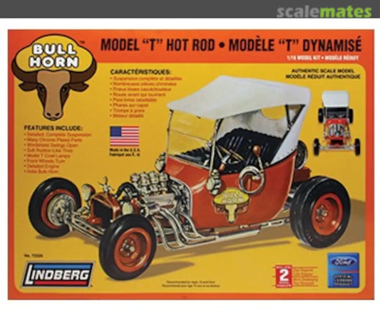 Lindberg Bull Horn Model T Hod Rod 1/16 Model Kit