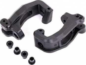 Traxxas Caster Blocks and Kingpin Bushings: Sledge (Black)