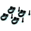 Hot Racing 1/10 Scale Aluminum Tow Shackle: Black (4)