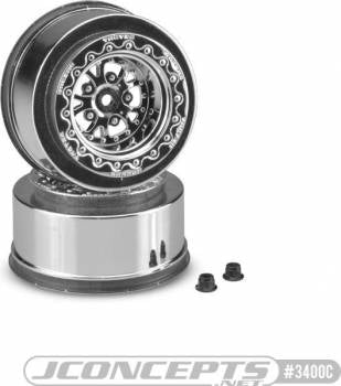 JConcepts Tactic 2.2/3.0” Street Eliminator Rear Wheel: 12mm Hex (Chrome)