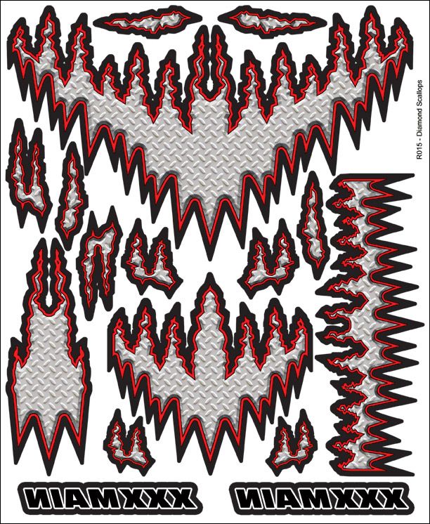 XXXMain Racing Internal Decals: Diamond Scallops