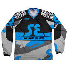 SE Bikes Jersey BikeLife Youth L (Black/Blue/Grey Camo)