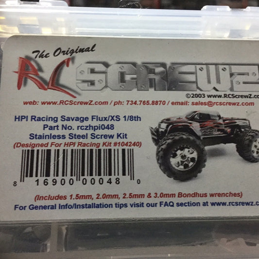 Dynamite Stainless Steel Screw Set: HPI Savage Flux/XS