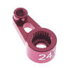 Hot Racing Aluminum Servo Horn: 24T Hitec (Red)