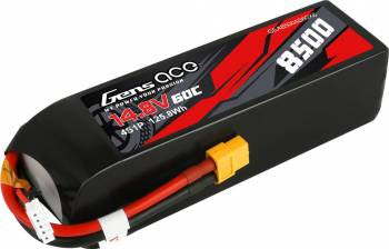 Gens Ace 4S 14.8V 8500mah 60C Lipo Battery: XT60