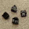 STRC CNC Brass Lower Shock Mounts (Black): Axial SCX10 II