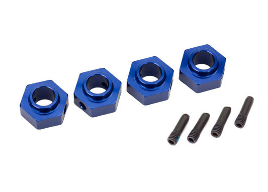 Traxxas 12mm Aluminum Wheel Hubs 6061-T6: TRX-4 (Blue)