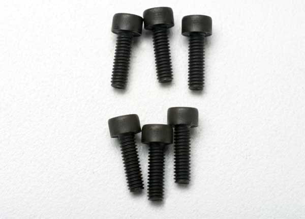 Traxxas Cap Head Machine Screws: 2.5x8mm (6)