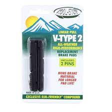 Kool-Stop V-Brake Pads Type-2 Replacements Black
