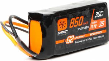 Spektrum Smart G2 3S 11.1V 850mah 30C Lipo Battery: IC2