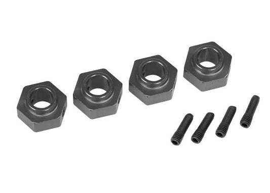 Traxxas 12mm Aluminum Wheel Hubs 6061-T6: TRX-4 (Charcoal Grey)