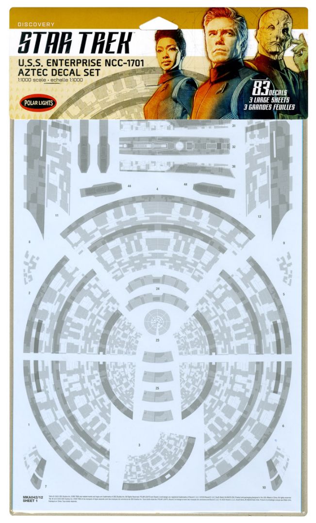 Polar Lights 1/1000 Star Trek Discovery: USS Enterprise Aztec Decals