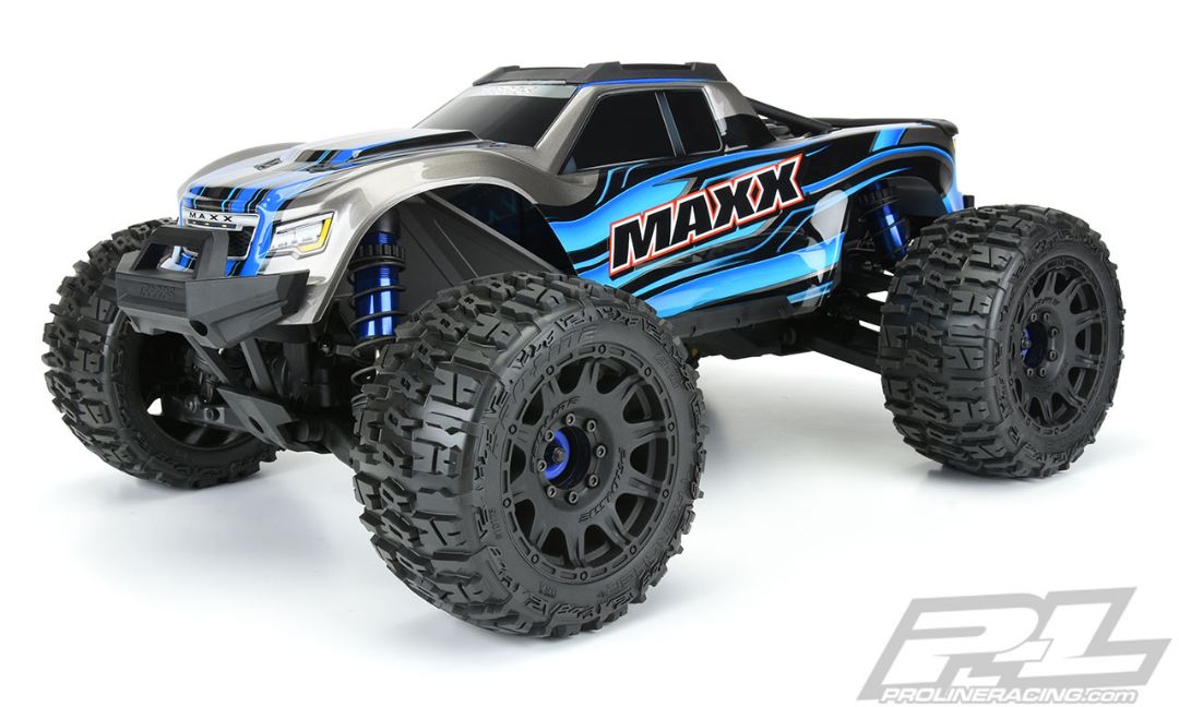 Pro-Line Trencher LP 3.8” All Terrain Tires MTD. on Raid Wheels: MAXX