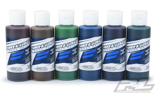 Pro-Line RC Body Paint: Candy Color Set (6 Pack)