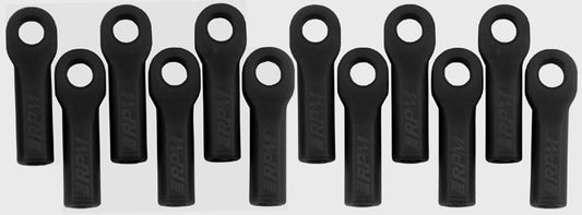 RPM Long Rod End Set TRA 1/10 w/o Pivot Balls: Black (12)