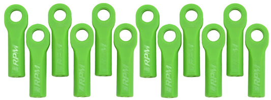 RPM Long Rod End Set TRA 1/10 w/o Pivot Balls: Green (12)