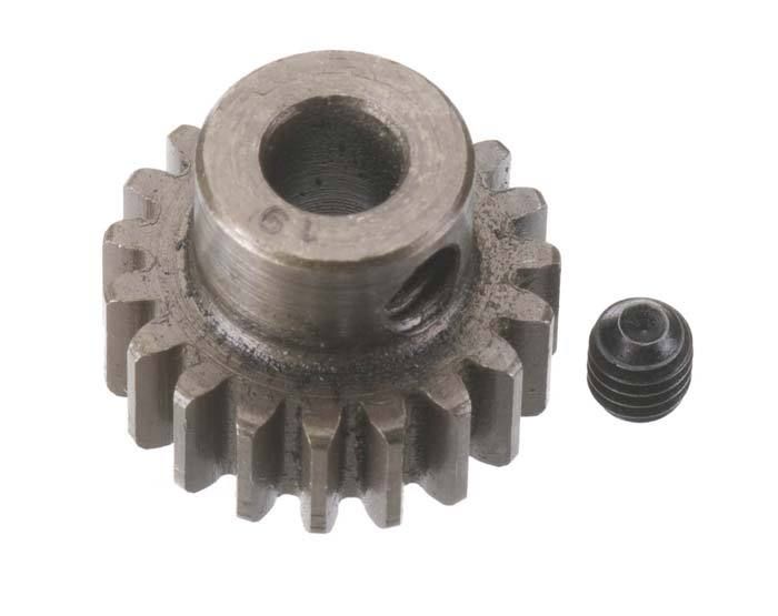 Robinson Racing Extra Hard Steel Pinion 5mm Bore: 0.8MOD (19T)