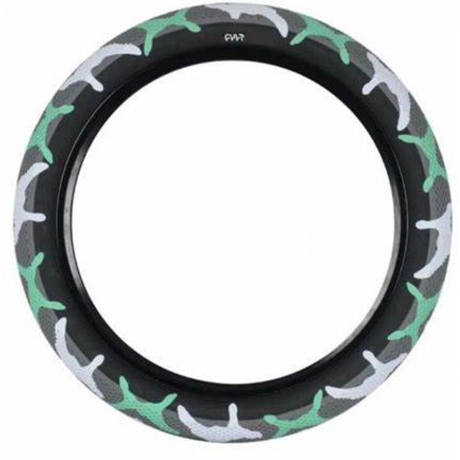 Cult X Vans Tire 14x2.20” (Teal Camo/Black)