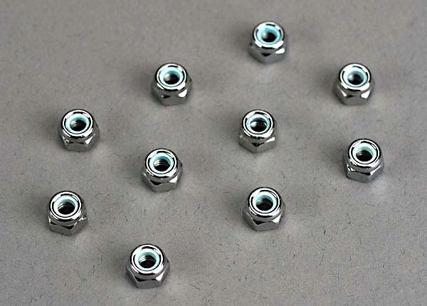 Traxxas Nylon Locking Nuts: 4mm (10)